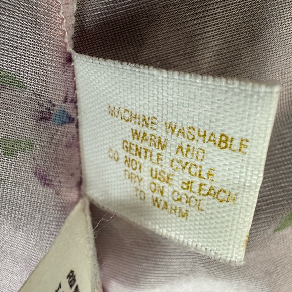 VTG Miss Elaine Purple Floral Nylon Lace Trim Nightgown Size M - Picture 11 of 11